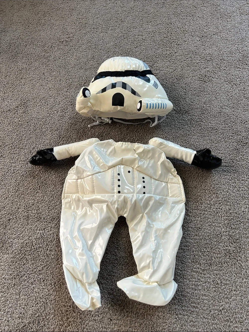 Dog One-Piece Stormtrooper Style Suit with Helmet hat (fits 20 lb dog)